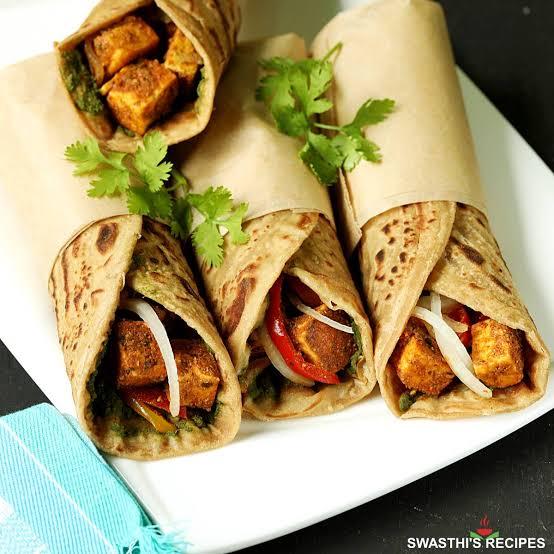 Paneer Tikka Kathi Roll